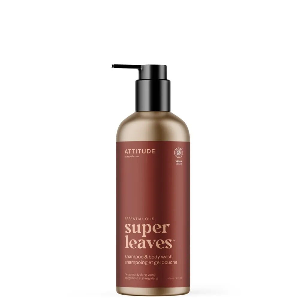 Attitude Essentials Shampoo 2-In-1 Bergamot & Ylang Ylang Aluminium Fles (473 ml)
