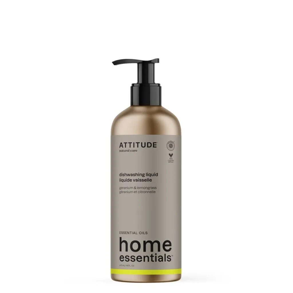 Attitude Home Essentials Afwasmiddel Geranium & Citroengras Aluminium Fles (473 ml)