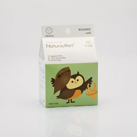 Natursutten Fopspeen Rond Kers M 6-12 Maanden (1 stuk)