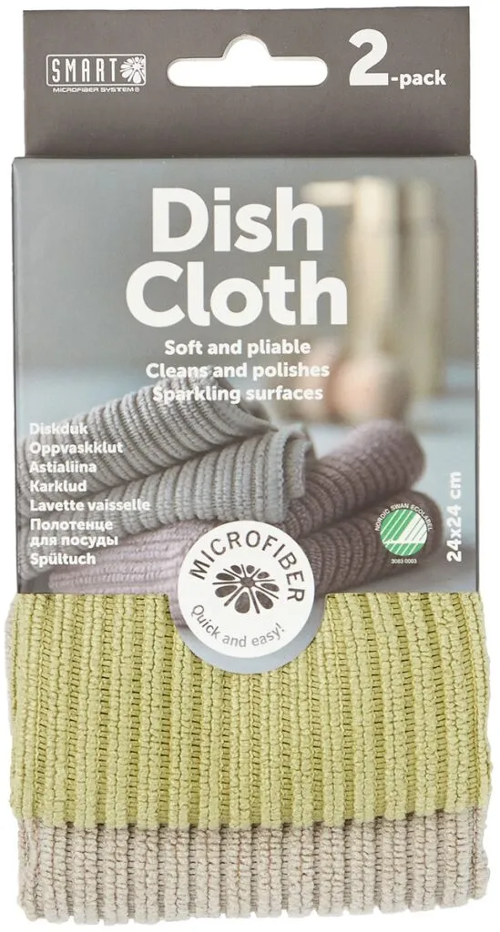 Smart Microvezel Vaatdoek Grijs/Lichtgroen (2 stuks)
