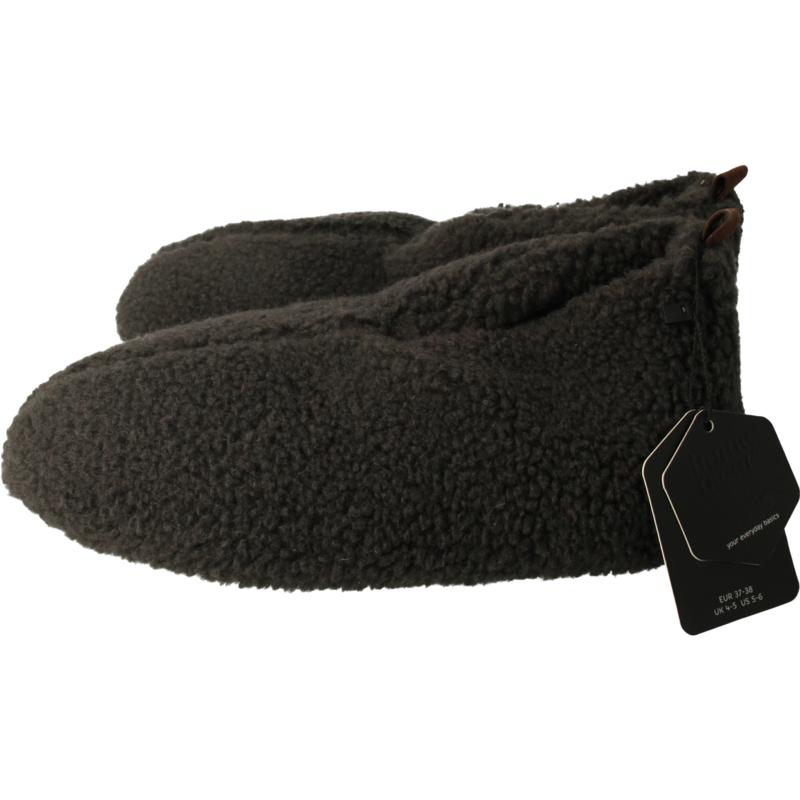 Apollo Slof Dames Teddy Antraciet 37/38 (1 paar)