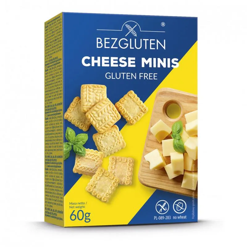 Bezgluten Cheese Minis Koekjes Glutenvrij (60 gr)
