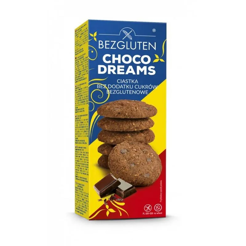 Bezgluten Chocolade Koekjes Zonder Toegevoegde Suiker Glutenvrij (110 gr)