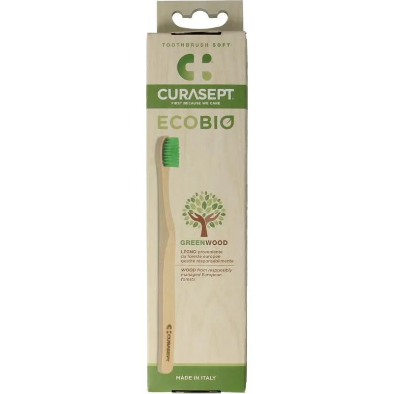 Curasept Tandenborstel Wood Soft (1 stuk)