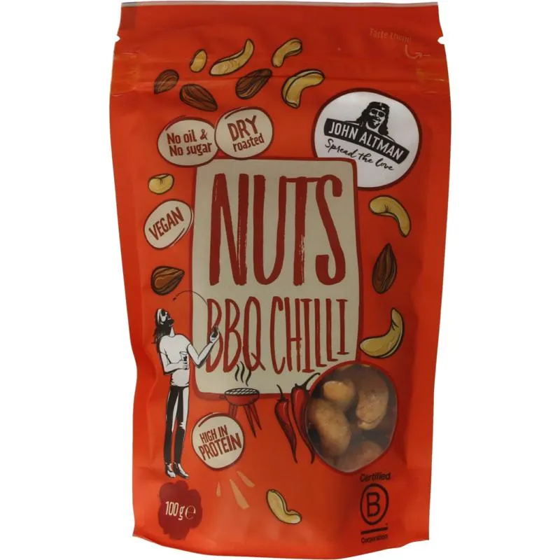 John Altman Dry Roasted Mixed Nuts Bbq Chilli (100 gr)