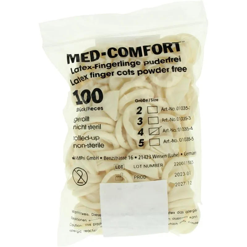 Medeco Vingerling Latex Maat L (100 stuks)