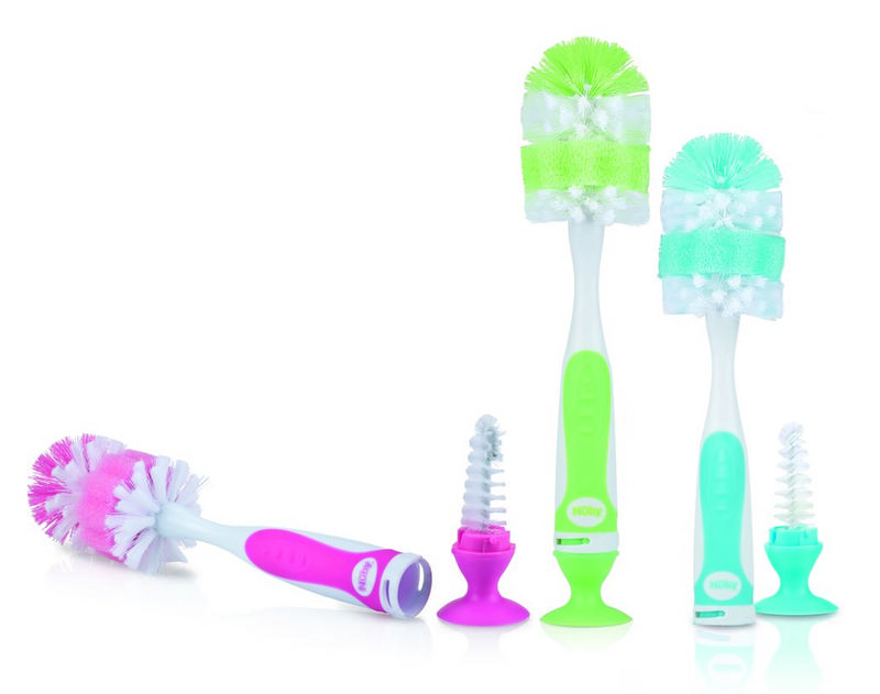 Nuby Fles & Speenborstel Zuignap (1 stuk)