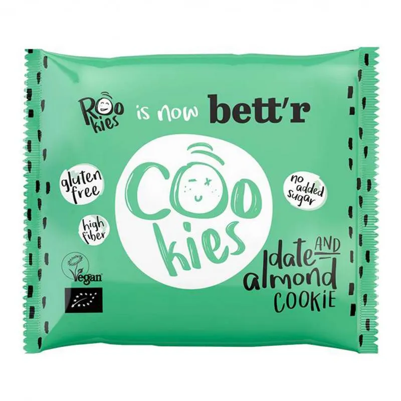 Rookies Cookie Date & Almond Glutenvrij Bio (40 gr)