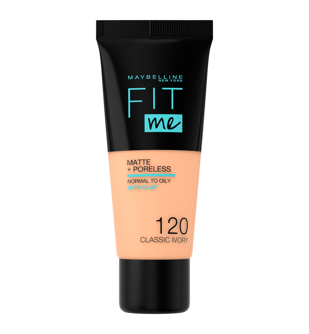 Maybelline New York Fit Me matte & poreless foundation 120 classic ivory (1 stuk)