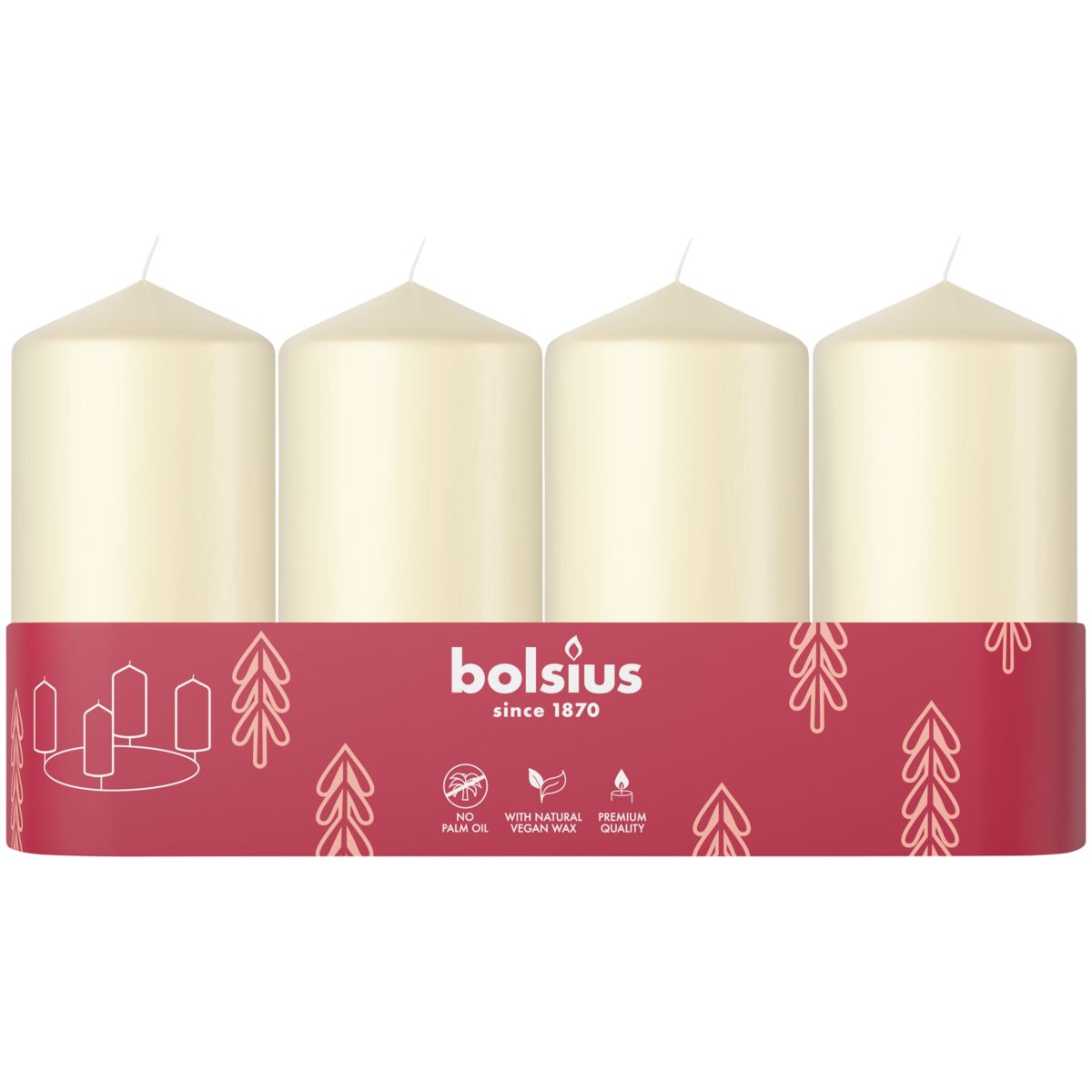 Bolsius Stompkaars 100/48 Tray 4 Soft Pearl (1 stuk)