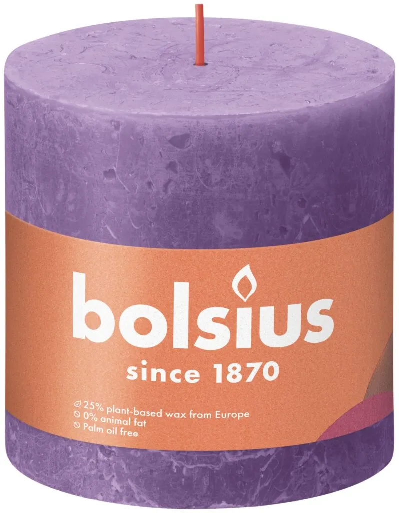 Bolsius Rustiek Stompkaars 100/100 Vibrant Violet (1 stuk)