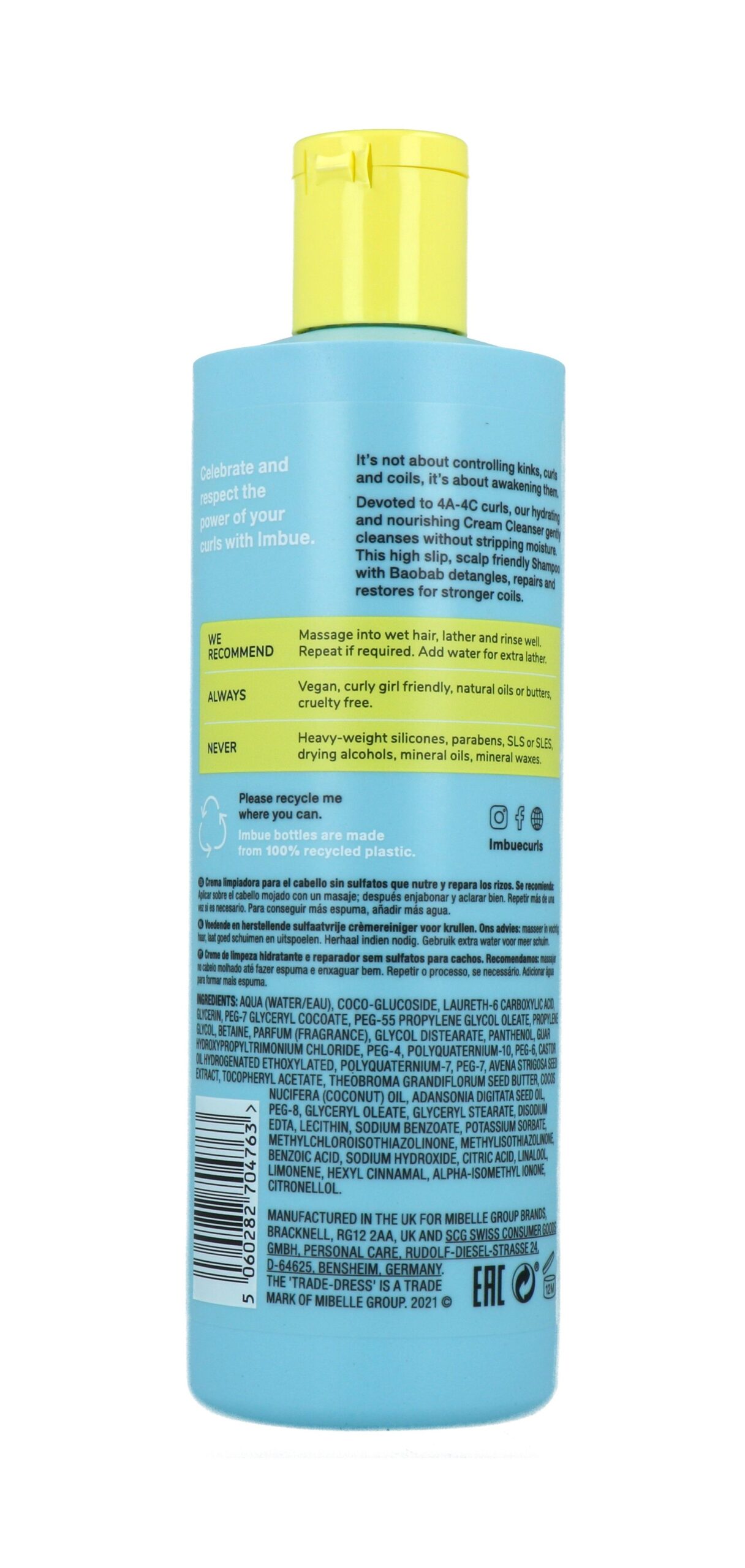 Imbue Coil Awakening Sulphate Free Cream Cleanser (400 ml)