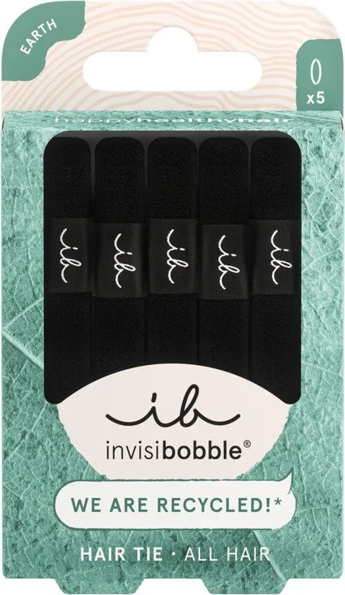 Invisibobble Hair Tie Black (5 stuks)