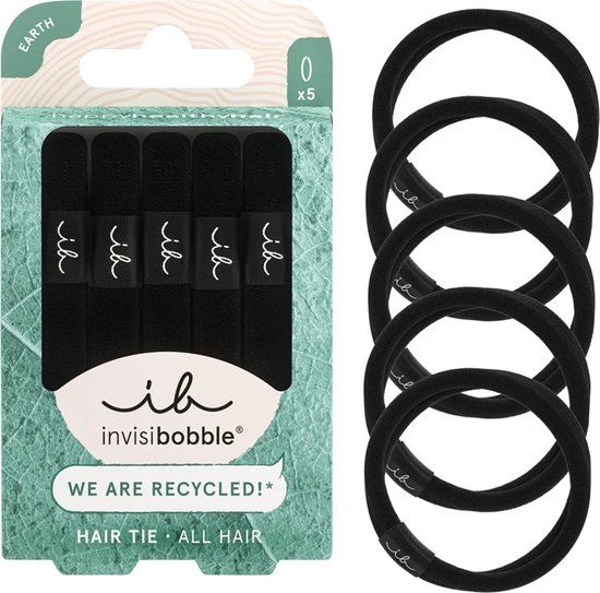Invisibobble Hair Tie Black (5 stuks)