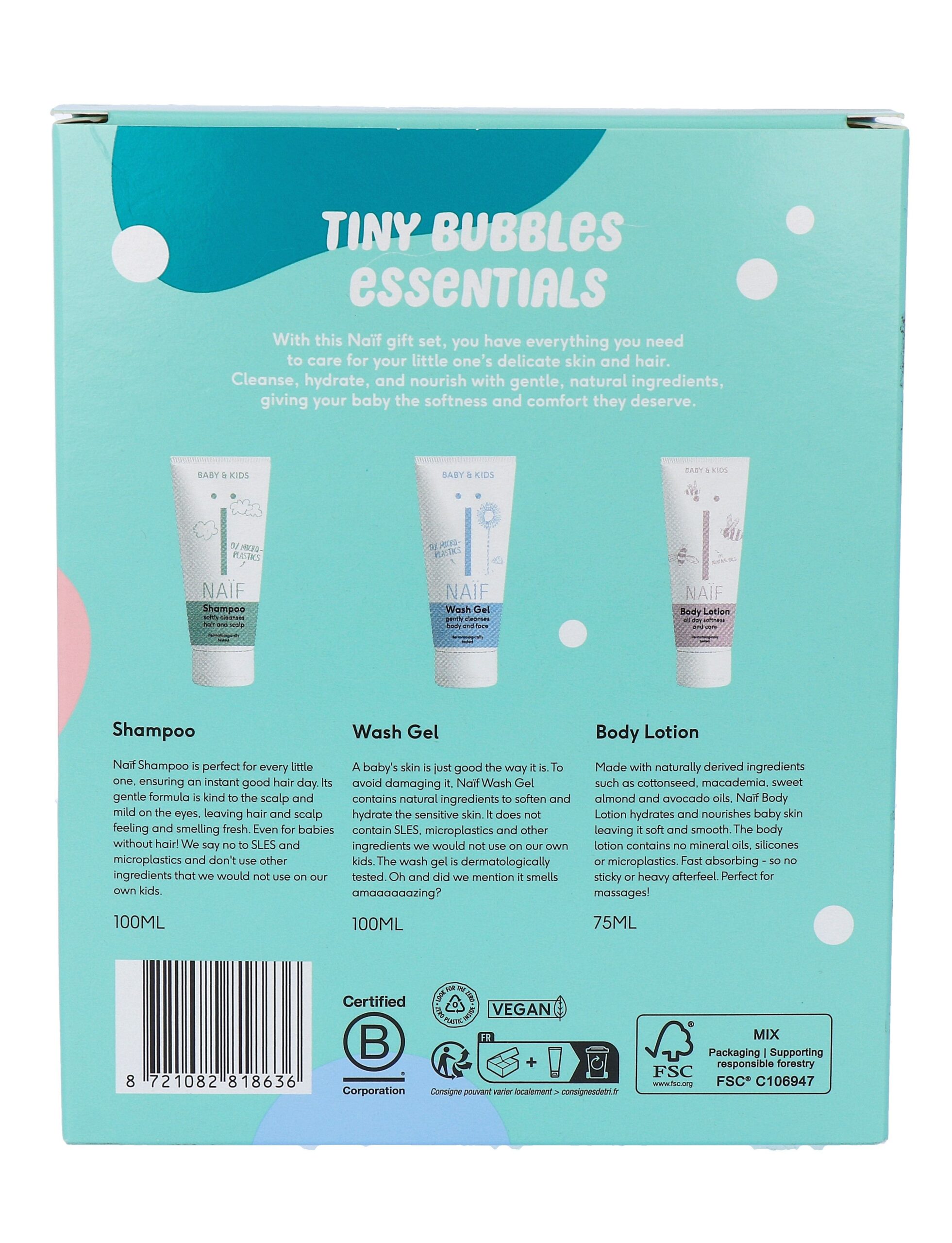 Naïf Baby & Kids Tiny Bubbles Giftset (1 set) - image 2