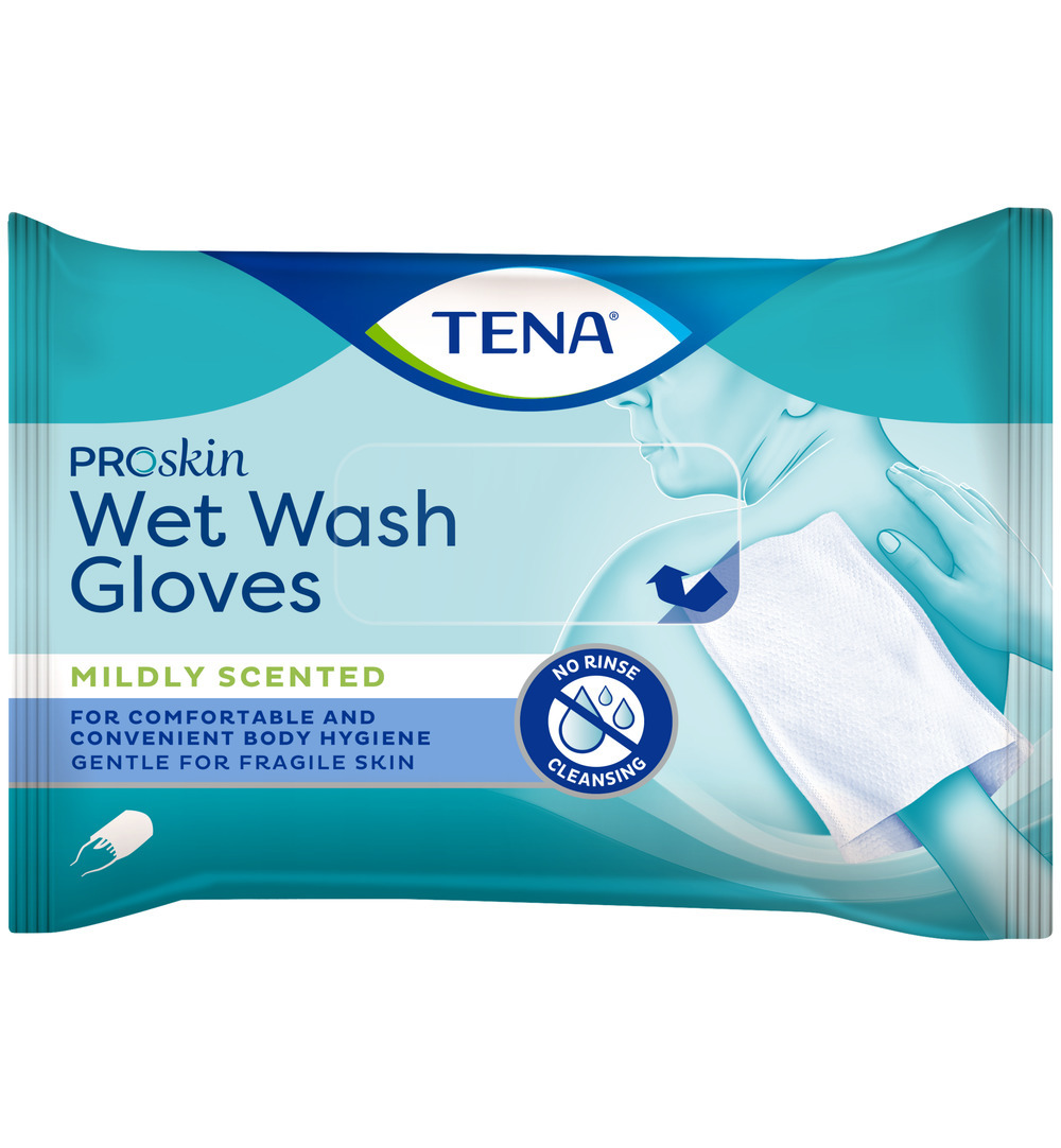 Tena Wet Wash Glove Mildly scented 8 (8 stuks)