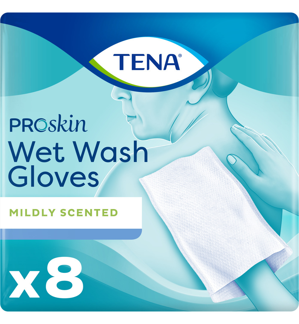 Tena Wet Wash Glove Mildly scented 8 (8 stuks) - image 2